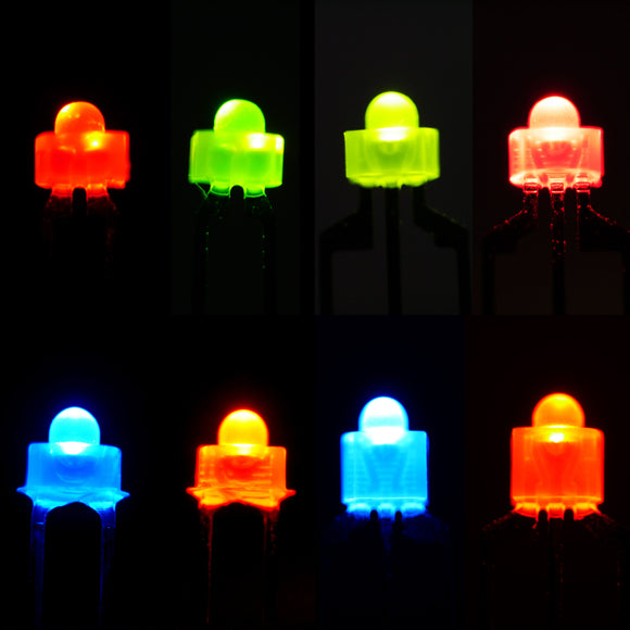 1.8mm Bi-Color Milky White Lens LEDs (10)