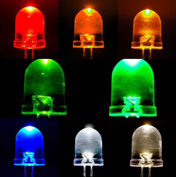 10mm Clear Lens LEDs (5)