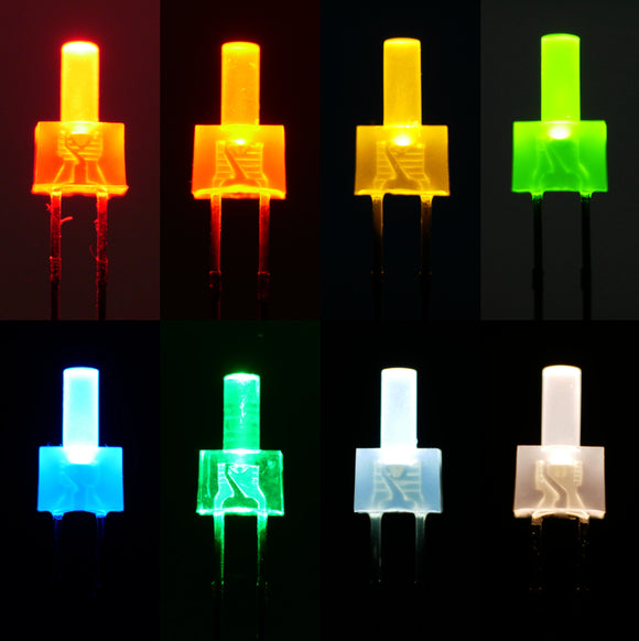 2mm Color Diffused Lens LEDs (25)