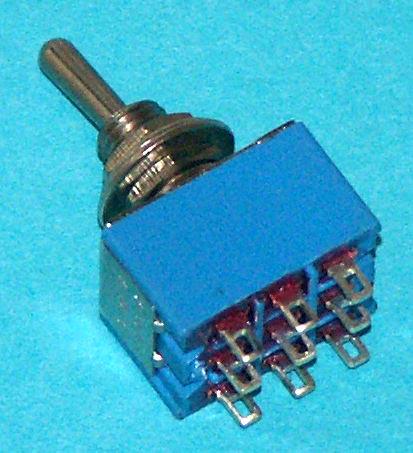 M303 3PDT On-Off-On Center Off Miniature Toggle Switch