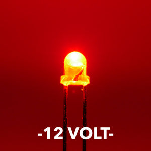 12 Volt 3mm Clear Lens LEDs (5)